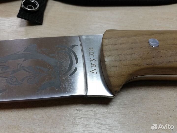 Нож туристический Акула(дерево,светлый)