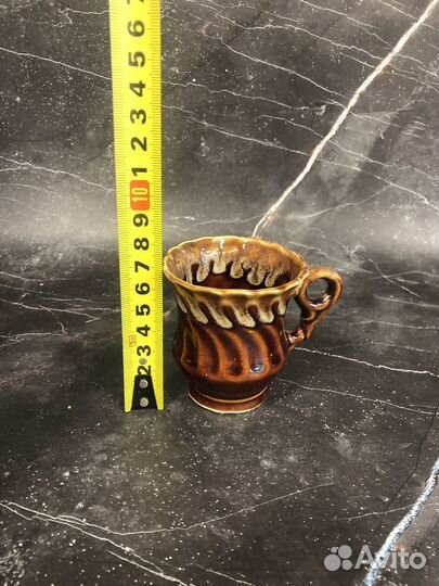 К.1723 Набор чашек для кофе обливная керамика