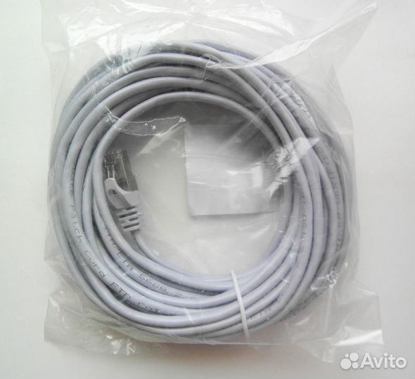 Новый. Экран. 10 и 15 метр cat.6 патч-корд сетевой