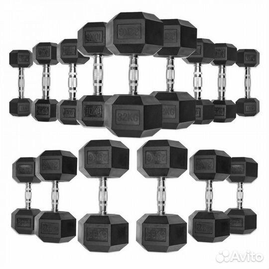 Гантельный ряд, гантели 137кг. В наличии и др.вес