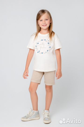 Шорты для девочки Crockid кр 400521 темно-бе (98)