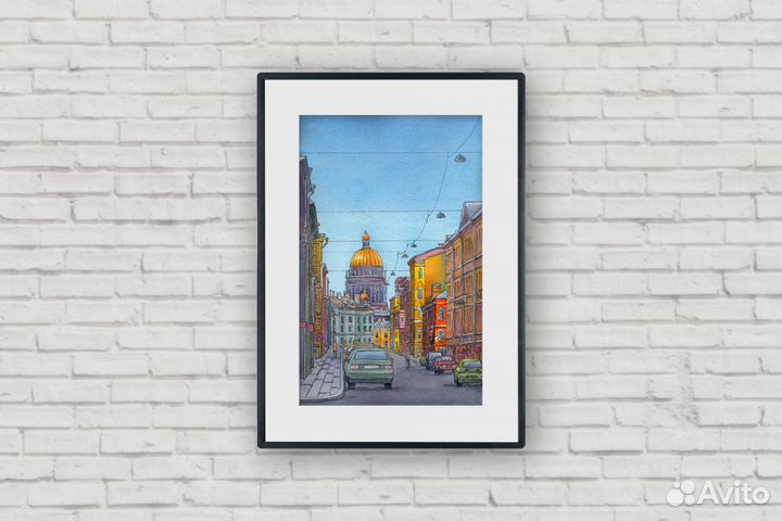 Картина. Акварель. Санкт-Петербург