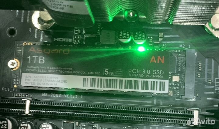 SSD nvme 1tb с установленной windows 10 home