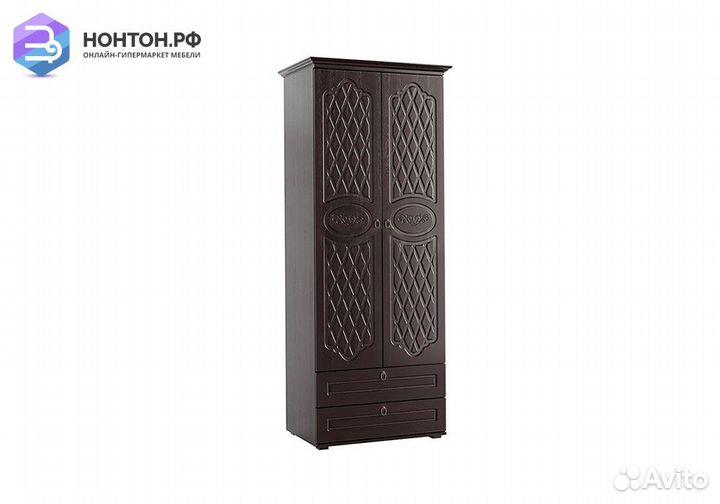 Шкаф Престиж 2-х створчатый шоколад / венге