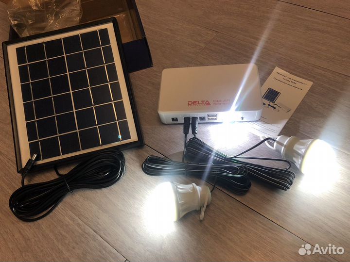 Солнечная панель для освещения мобильная туристиче