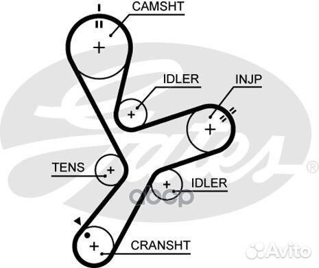 Ремень грм mitsubishi L 200 2.5D 05- (154x25.4)