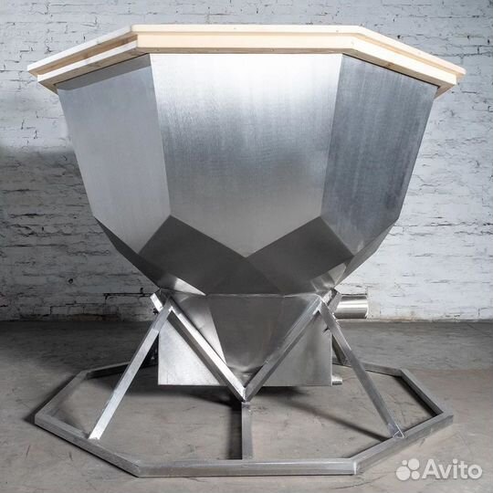 Банный чан из нержавейки на дровах