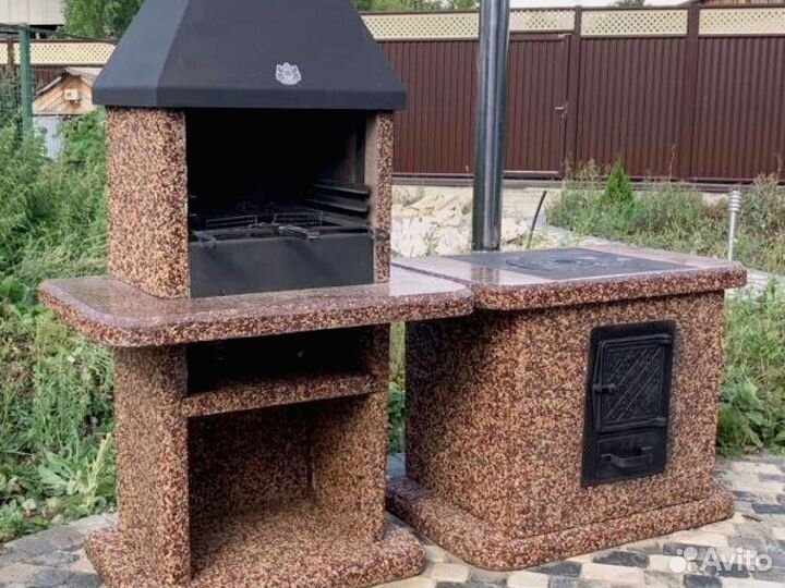 Печь барбекю, гриль, мангал, печь под казан