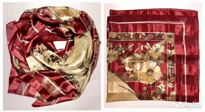 Платки и шарфы тонкие женские, 10 вариантов