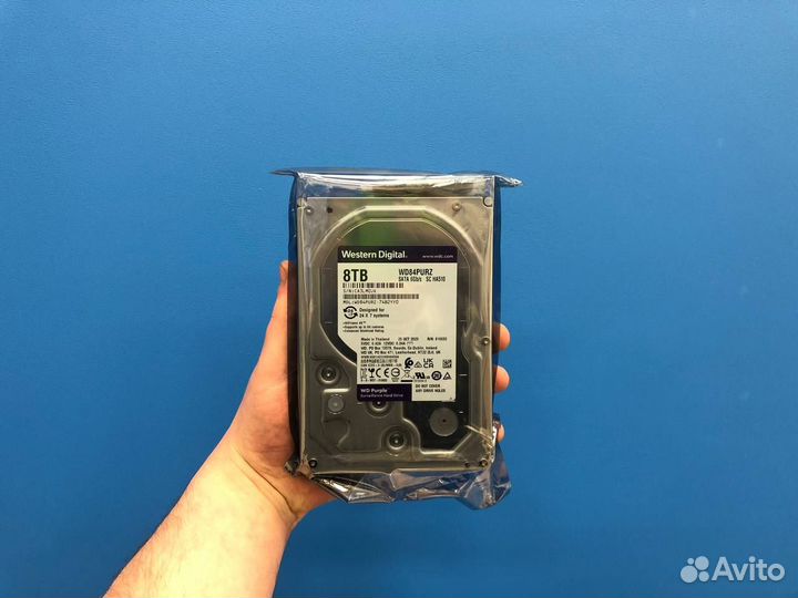 Жесткий диск для видеонаблюдения WD Purple 8000Gb