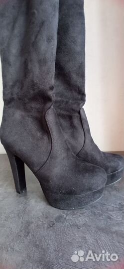 Сапоги чулки замшевые