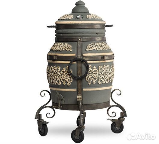 Тандыр Тамерлан (графит) на колёсах + дарим чехол