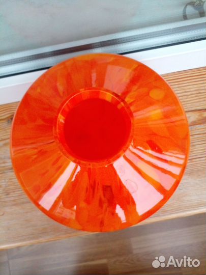 Ваза для цветов, цветное стекло СССР 70г