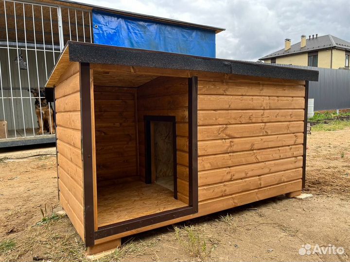 Теплая будка для собак