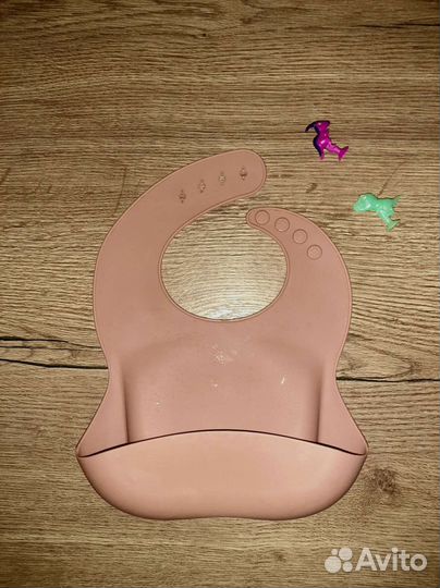 Нагрудник слюнявчик детский силиконовый