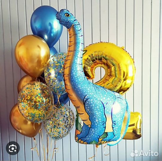 Набор воздушных шаров Соник, цифра 6(9), динозавр