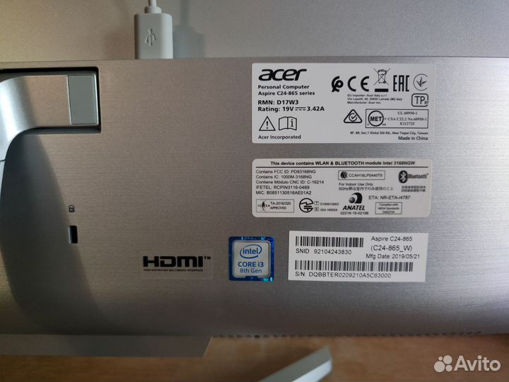 Моноблок acer aspire C24-865