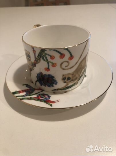 Чашка с блюдцем фарфор