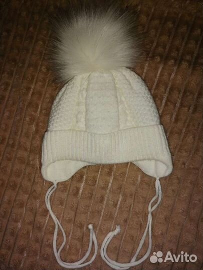Шапка для девочки, зимняя