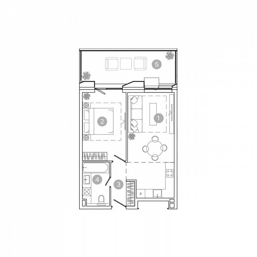 2-к. квартира, 50 м², 2/17 эт.