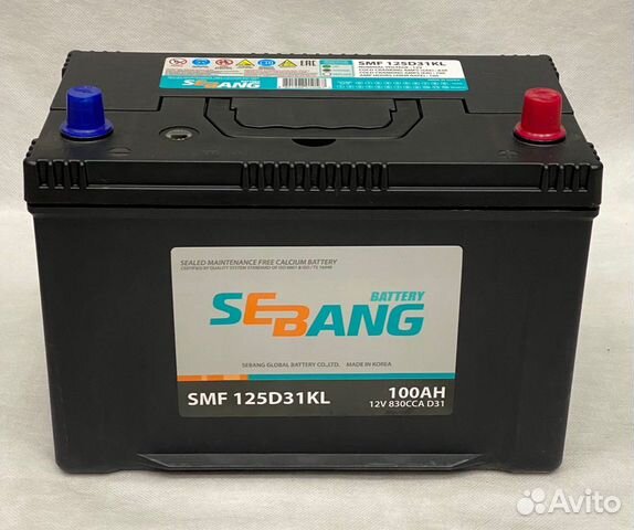 Автомобильный Аккумулятор Sebang 100 оп