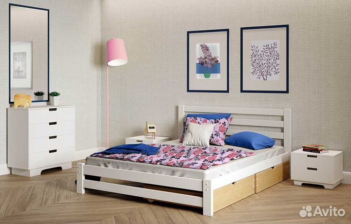 Кровать из массива 2-спальная 