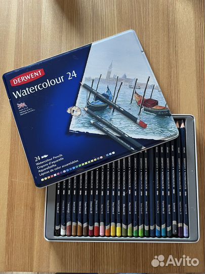Акварельные карандаши derwent watercolour 24