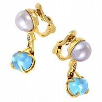 Allegra Pearl Color Topaz Diamond Earrings