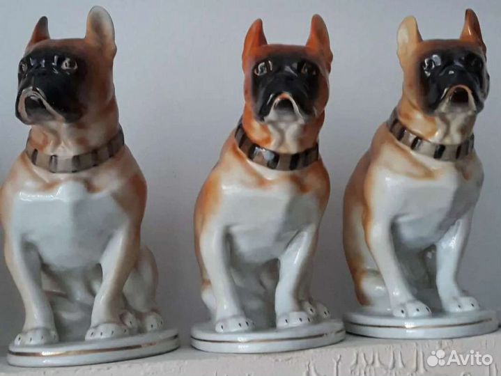 Фарфоровые статуэтки Боксёры-лфз