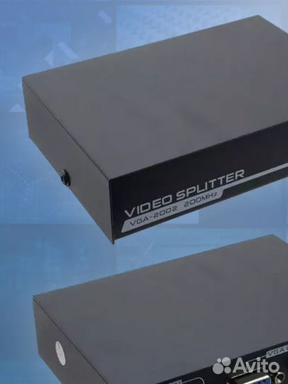 Разветвитель VGA Splitter 1x2 2 порта сплиттер