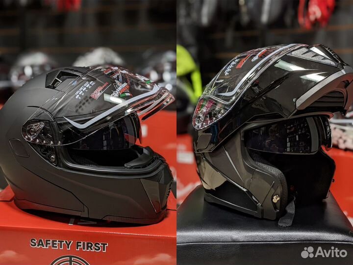 Мотошлем модуляр с очками AIM разные цвета новый