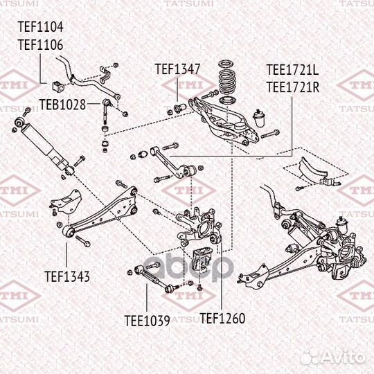 Рычаг подвески зад прав/лев toyota RAV4 00