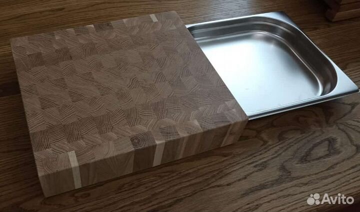 Разделочная торцовая доска с гастроемкостью