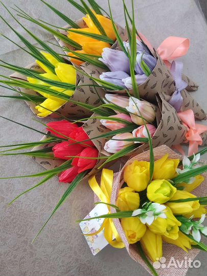 Мини букетики тюльпаны