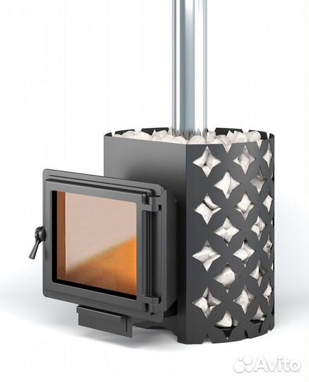 Печь Чугунная этна 18 (Панорама) этна