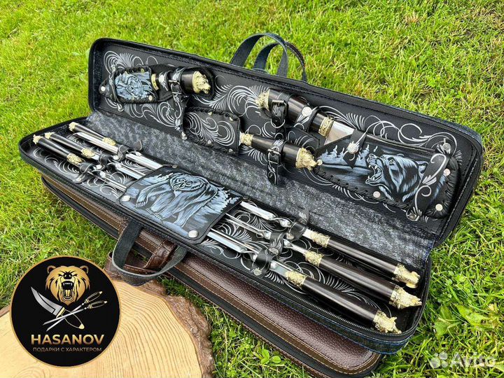 Шашлычный набор для пикника ручной работы