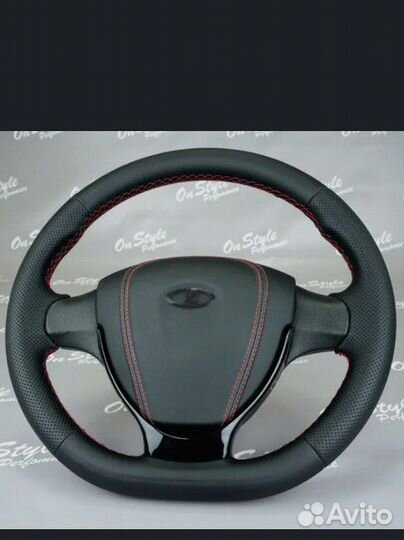 Руль на Калина-1 и Ваз 2110-12 в эко-коже