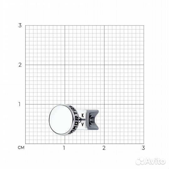 Серебряная серьга