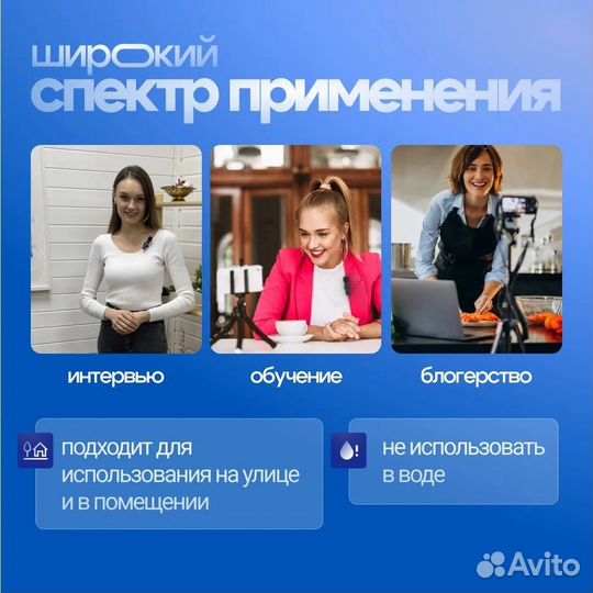 Микрофон петличный беспроводной 2шт Boya WM5