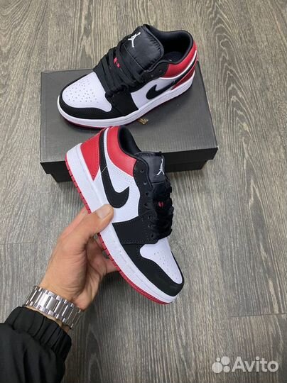 Кроссовки Air Jordan 1 Low Black Toe (36-45)