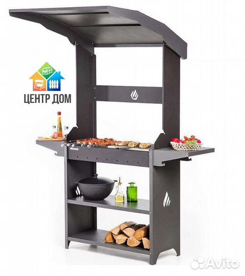Мангал с крышей