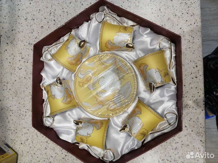 Набор кофейный фарфор 6+6