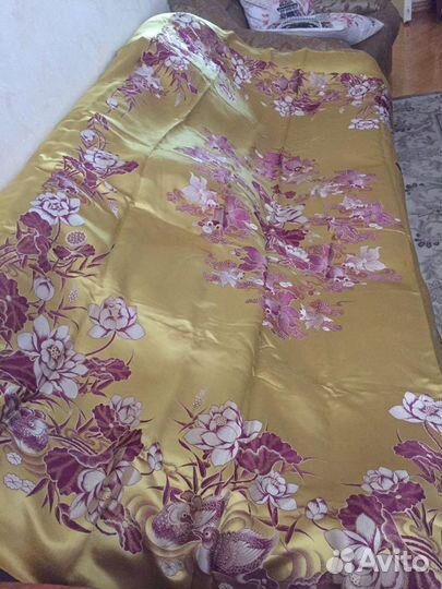 Винтажное покрывало натуральный шелк