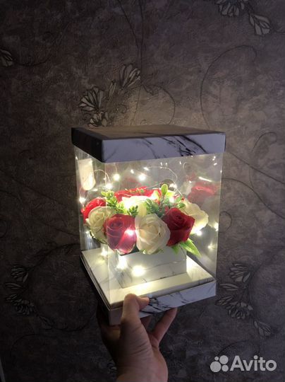 Букет роз из мыла