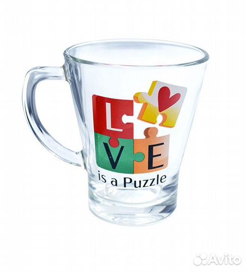 Кружка 300мл любовь как пазл 2222 /*15/кк