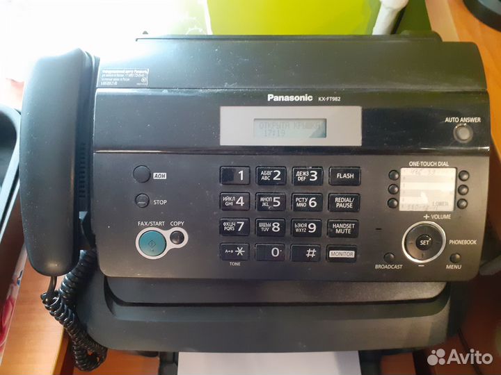 Факс panasonic kx-ft982