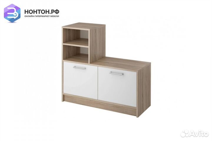 Тумба Лофт-2 дуб сонома / белый