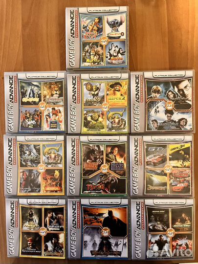 Картриджи gba 10 штук (35 игр) одним лотом