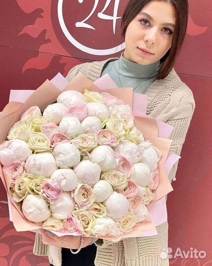 Пионы Букет пионов Доставка цветов