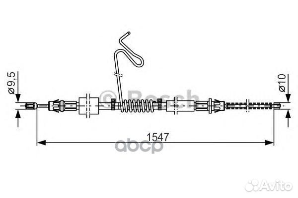 Трос стояночного тормоза 1987477174 Bosch